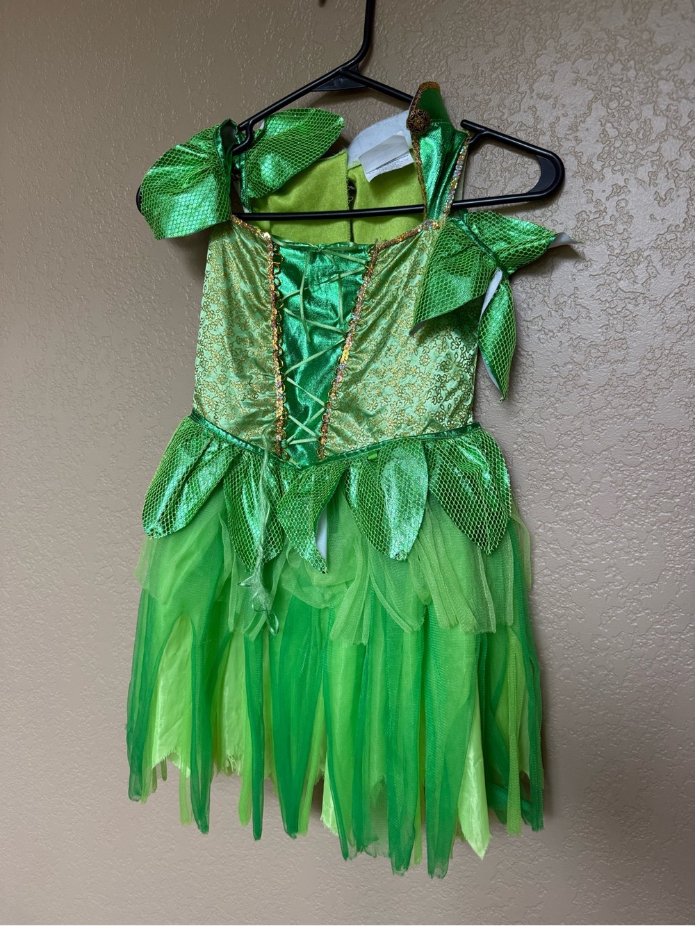 Enchanted Green Fairy Costume Dress for Kids - Sparkle Leaf Tulle